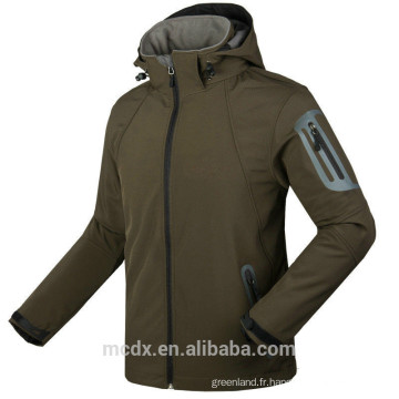 Veste imperméable imperméable à l&#39;élastique SoftShell pour homme